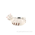 Tazón de gato de cerámica de alimentación de mascotas lindo personalizado